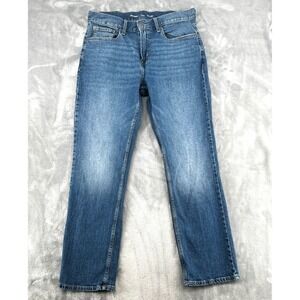 Old Navy Straight Leg Jeans Mens 33x30 Blue Excellent Built-In Flex Denim